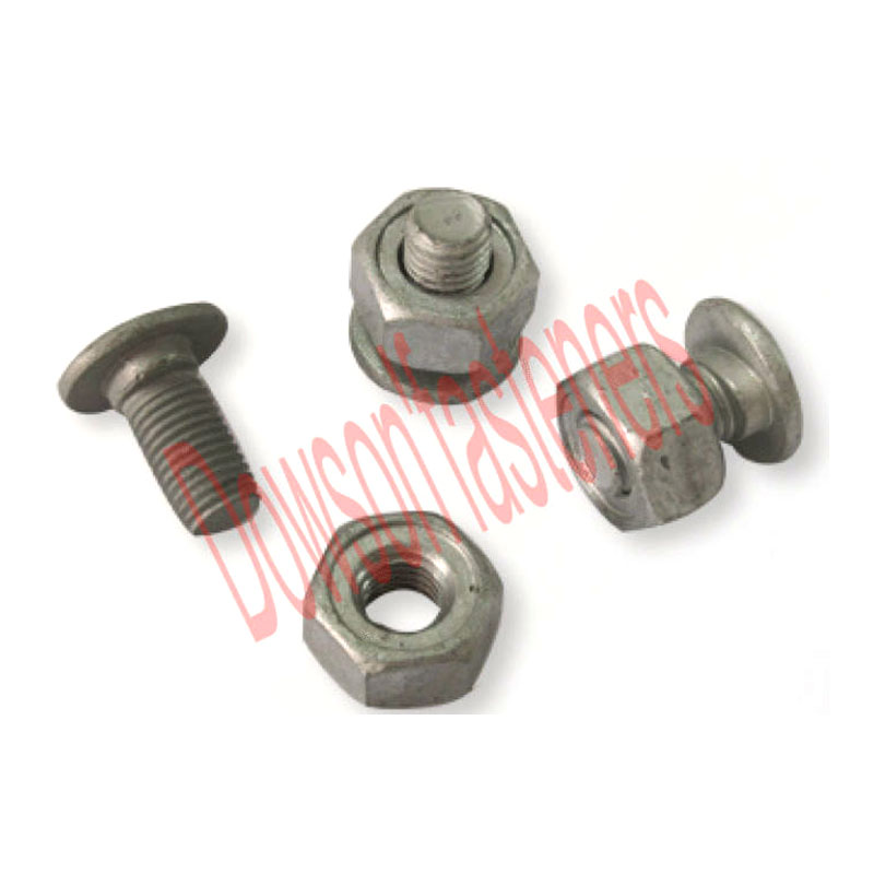 Carbon Steel Guardrail Bolts na may Nuts HDG