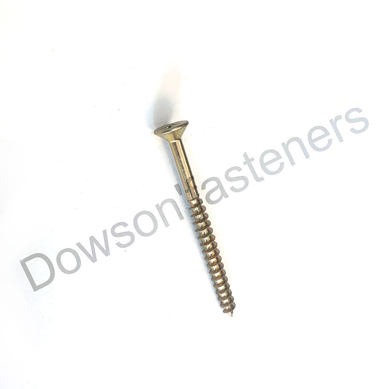 Flat Head Chipboard Screw Zinc Plated Yellow